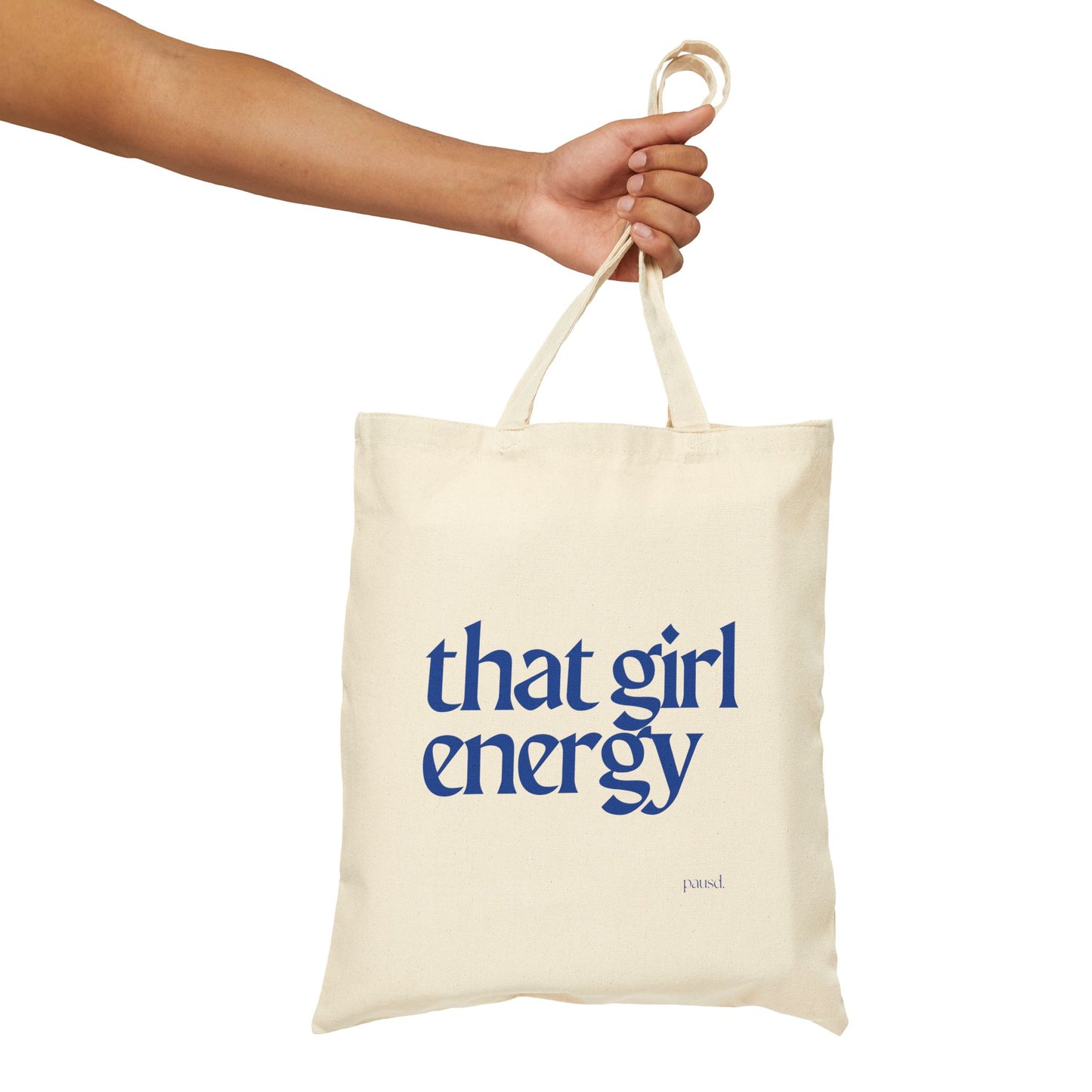 That Girl Energy Tote Bag, Eco-Friendly Tote, Reusable Grocery Bag, Motivational Canvas Bag, Gift for Her, Everyday Carryall