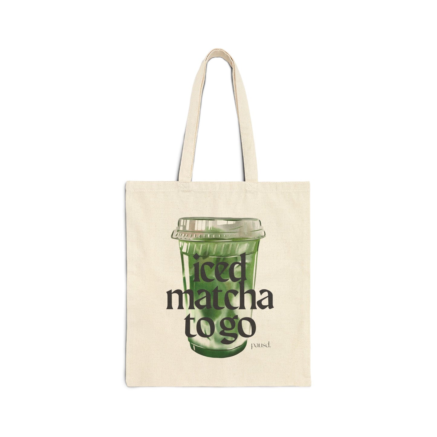 Iced Matcha To Go Tote Bag | Eco-Friendly Shopping Bag, Reusable Grocery Tote, Summer Accessory, Gift for Tea Lovers