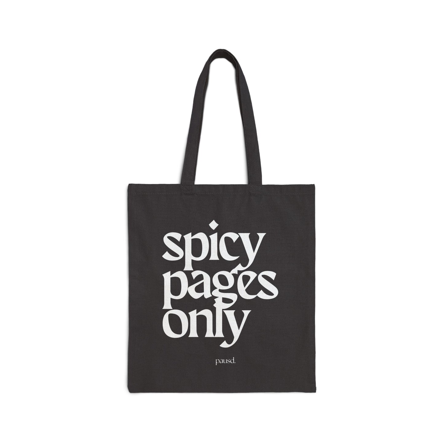 Spicy Pages Tote Bag, Cotton Canvas, Eco-Friendly Shopper, Gift for Book Lovers, Stylish Reusable Bag