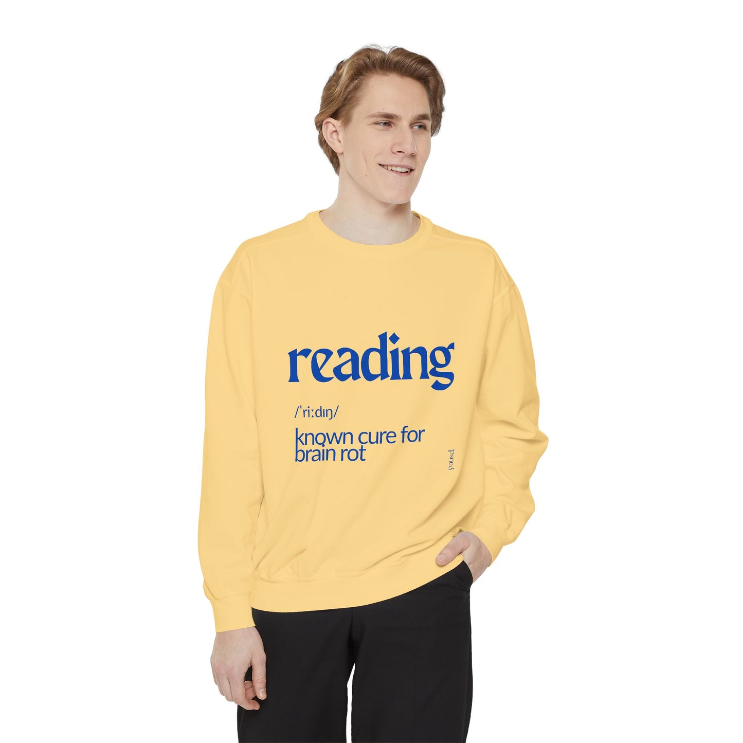 Cozy Reader Sweatshirt in blue, Reading Gift, Book Lover Apparel, Unisex Sweatshirt, Literary Fashion, Cozy Sweatshirt