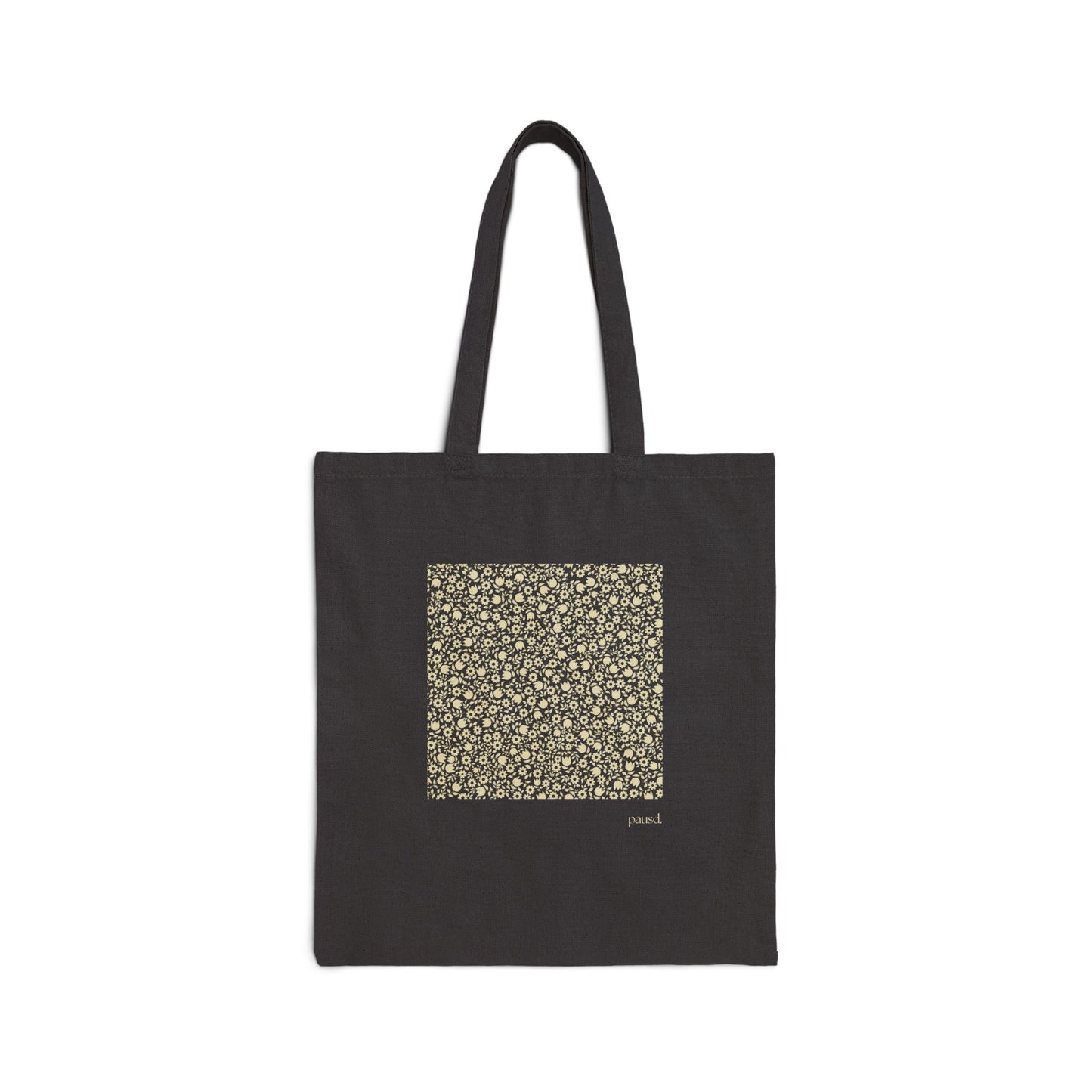 Stylish Cotton Canvas Tote Bag with Floral Print, Eco-Friendly Tote, Reusable Shopping Bag, Gift for Her, Beach Bag, Everyday Use