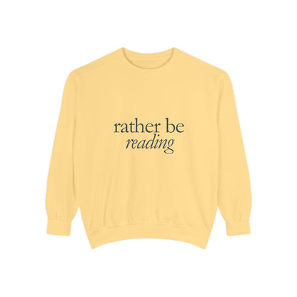 Cozy Reading Sweatshirt, Unisex Garment-Dyed Crew, Perfect Gift for Book Lovers, Ideal for Cozy Nights, Gift for Readers, Literary Gift