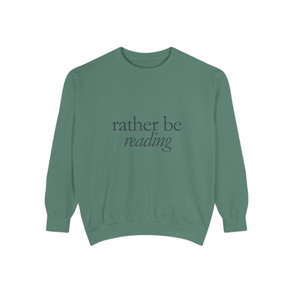 Cozy Reading Sweatshirt, Unisex Garment-Dyed Crew, Perfect Gift for Book Lovers, Ideal for Cozy Nights, Gift for Readers, Literary Gift