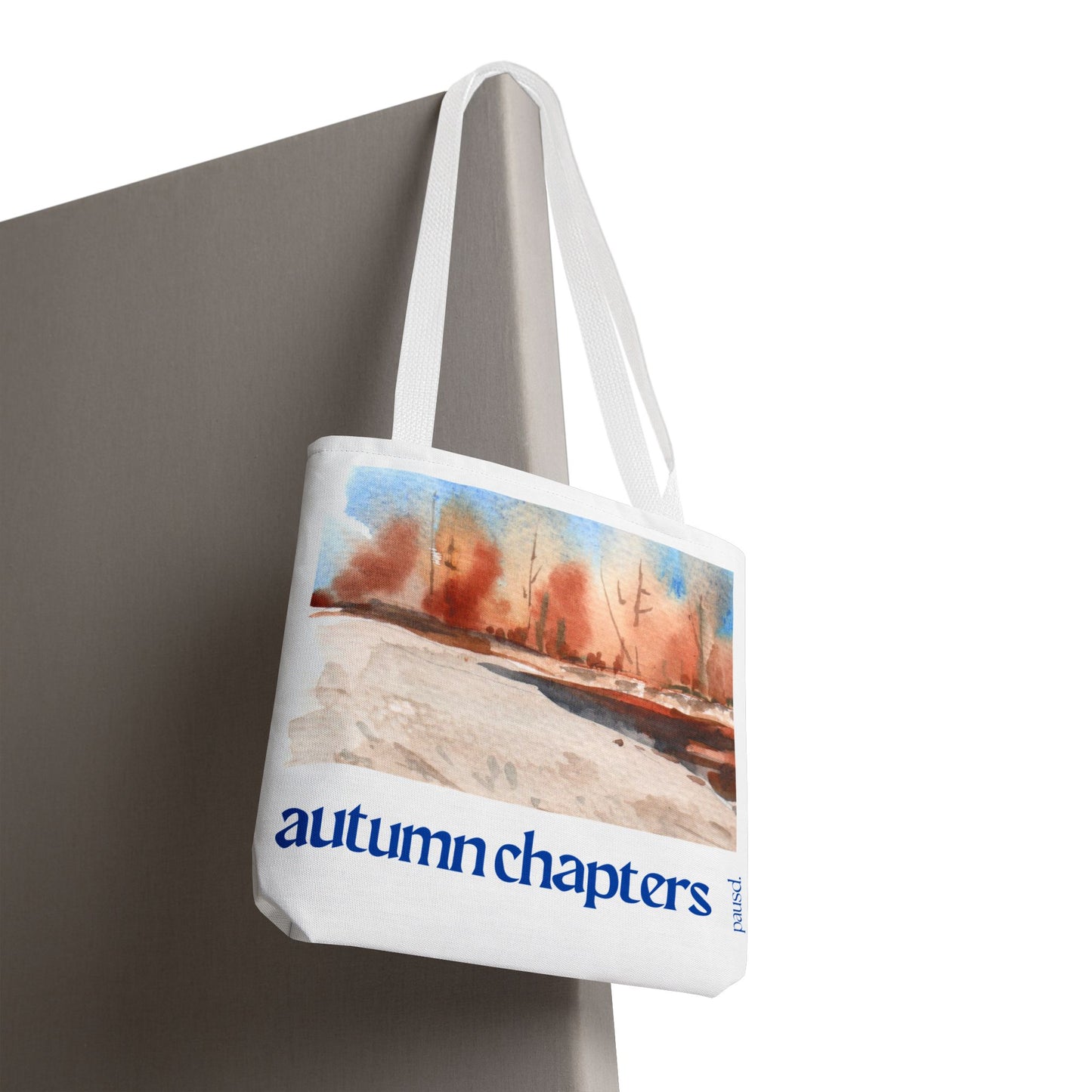 Autumn Chapters Tote Bag, Stylish Eco-Friendly Carryall, Fall Vibe Shopping Tote, Gift for Nature Lovers, Seasonal Market Bag