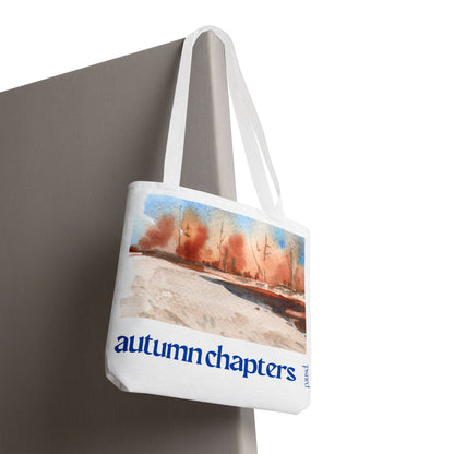 Autumn Chapters Tote Bag, Stylish Eco-Friendly Carryall, Fall Vibe Shopping Tote, Gift for Nature Lovers, Seasonal Market Bag