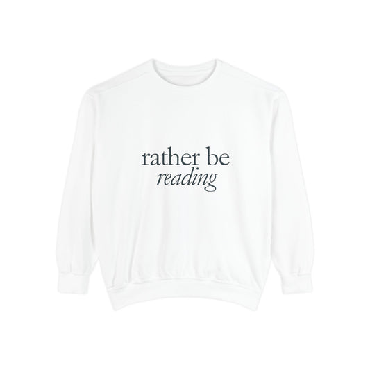 Cozy Reading Sweatshirt, Unisex Garment-Dyed Crew, Perfect Gift for Book Lovers, Ideal for Cozy Nights, Gift for Readers, Literary Gift
