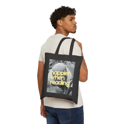 Chic Cotton Canvas Tote Bag | Eco-Friendly, Book Lover's Gift, Reading Bag, Stylish Shopping Tote, Minimalist Design