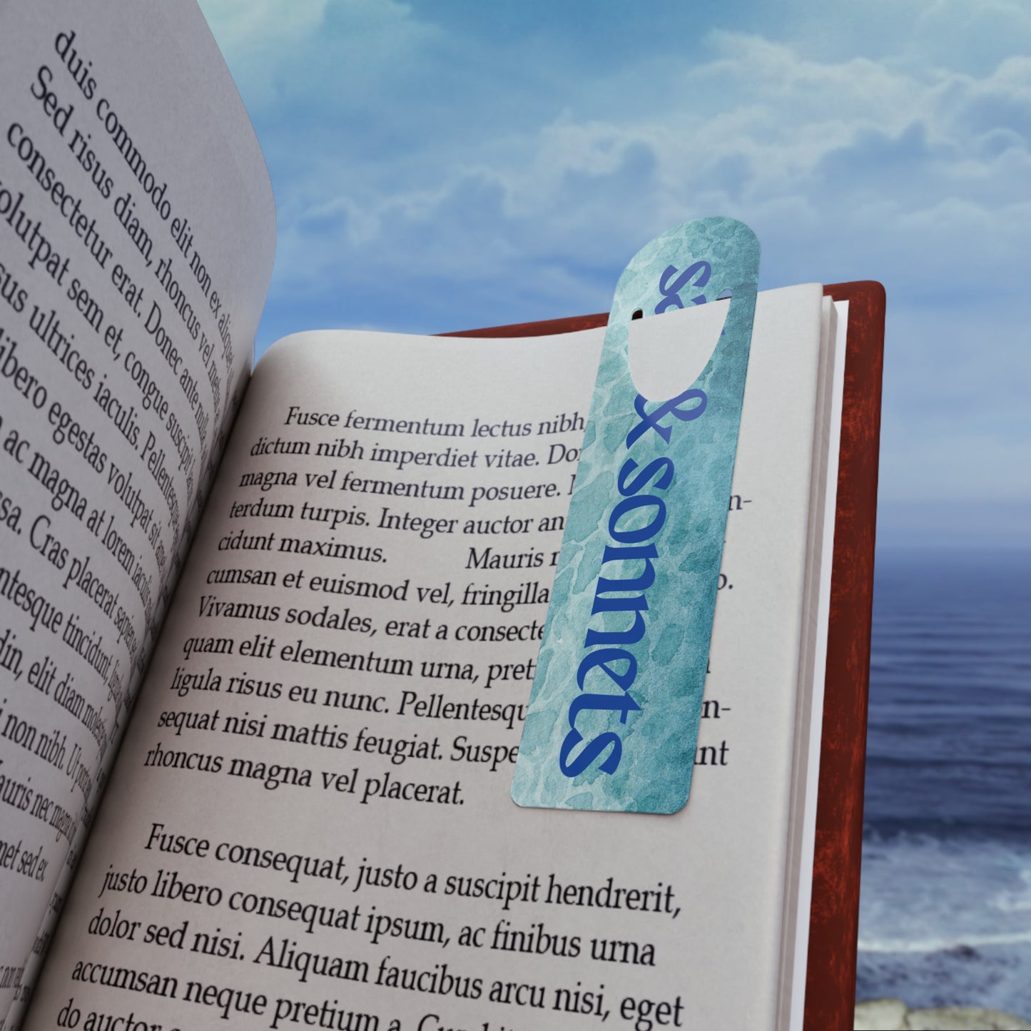 Stylish Bookmark - Salt & Sonnets, Unique Literary Gifts, Reader Accessories, Book Lovers, Reading Prints, Personalized Bookmarks
