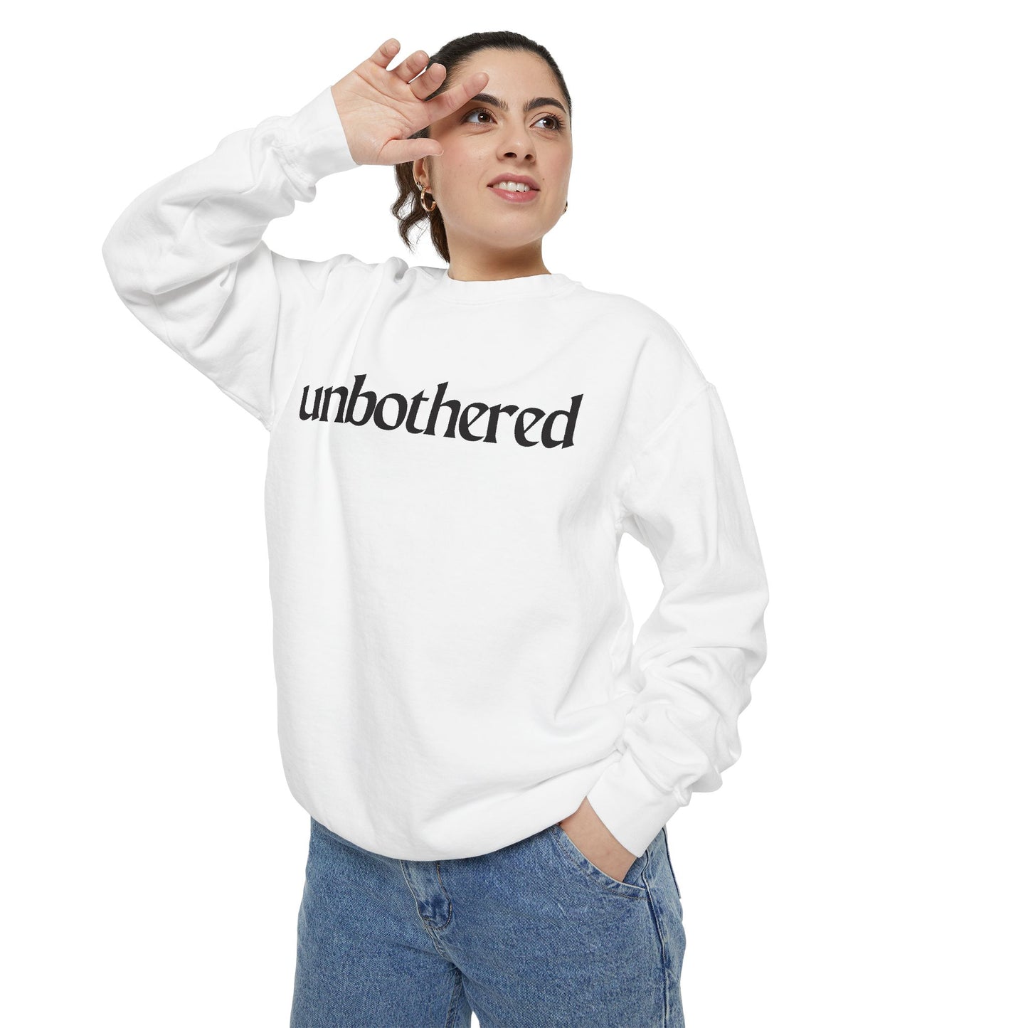 Unisex Garment-Dyed Sweatshirt - 'Unbothered' | Cozy Relaxation Apparel | Gift for Him & Her | Casual Wear for All Occasions, [...]