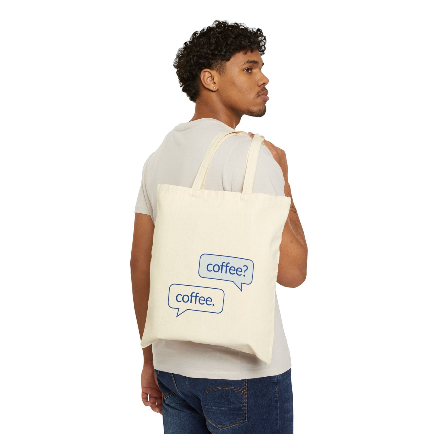 Coffee Lovers' Tote Bag, Chic Grocery Bag, Cute Gift for Her, Eco-Friendly Reusable Tote, Casual Daily Carryall
