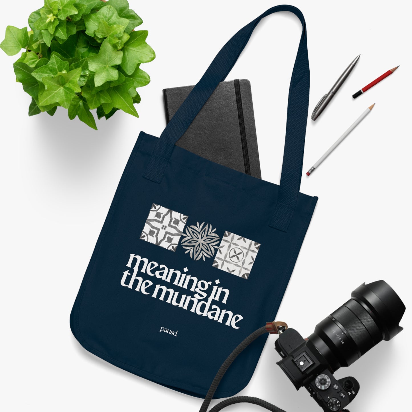 Organic Canvas Tote Bag with 'Meaning in the Mundane' Design | Eco-Friendly Shopping, Everyday Use, Gift for Nature Lovers, [...]