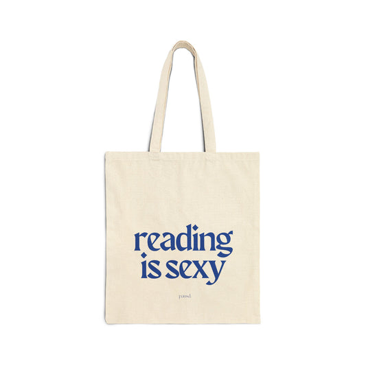 Reading is Sexy Tote Bag | Cotton Canvas Bag for Book Lovers, Eco-Friendly Shopping, Gift for Writers, Library, Casual Use