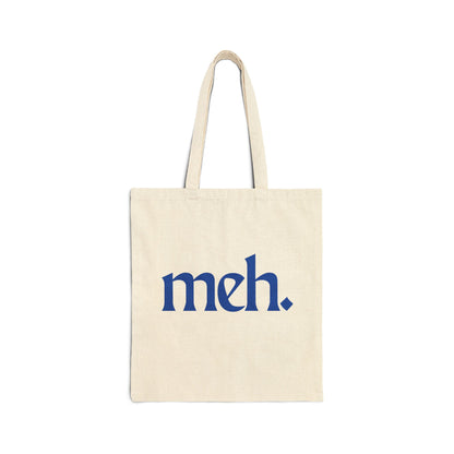 Casual totes for Gen Z Cotton Canvas Tote Bag - Meh & Pausd Designs, Everyday Use, Gift for Millennials, Eco-Friendly Tote, Shopping Bag