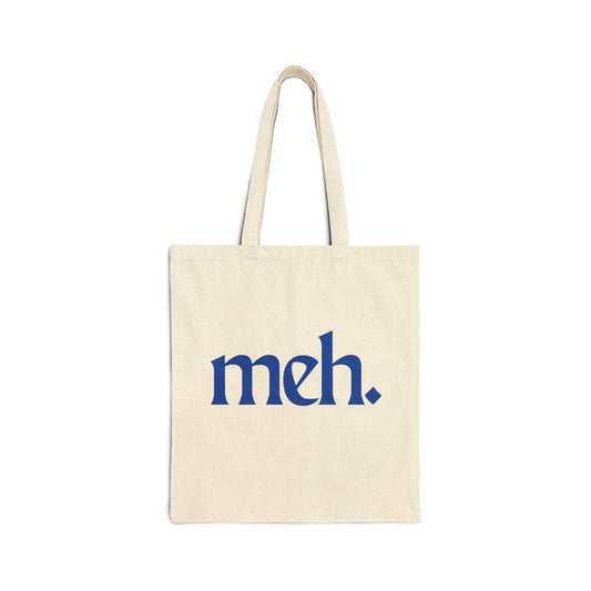 Casual totes for Gen Z Cotton Canvas Tote Bag - Meh & Pausd Designs, Everyday Use, Gift for Millennials, Eco-Friendly Tote, Shopping Bag