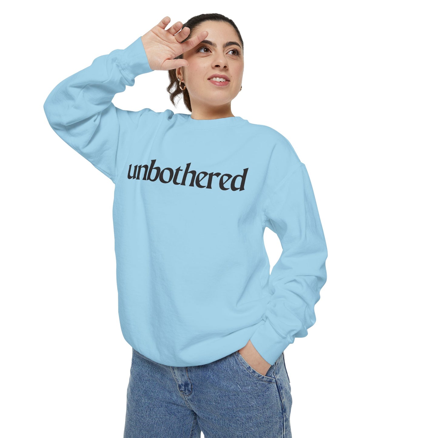 Unisex Garment-Dyed Sweatshirt - 'Unbothered' | Cozy Relaxation Apparel | Gift for Him & Her | Casual Wear for All Occasions, [...]