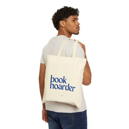 Book Hoarder Tote Bag, Eco-Friendly Cotton Tote, Reading Gifts, Book Lover Accessories, Library Bag, Minimalist Shopping Tote