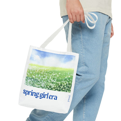 Spring Girl Era Tote Bag - Perfect for Nature Lovers, Eco-Friendly Shopping, Beach Days, or Gift Giving