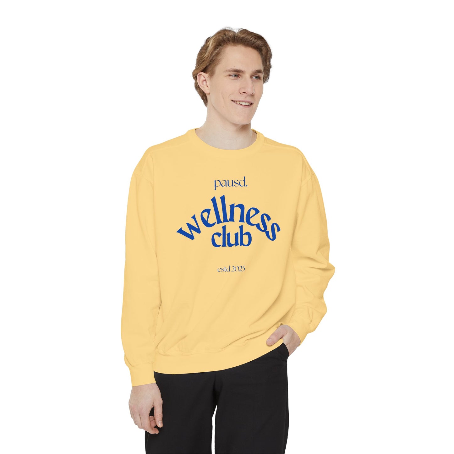 Wellness club in blue | Unisex Garment-Dyed Sweatshirt