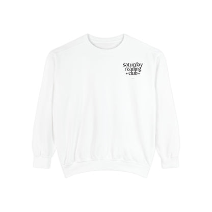 Saturday Reading Club Sweatshirt, Cozy Garment-Dyed Pullover for Book Lovers, Casual Wear, Perfect Gift for Readers, Literary Vibes