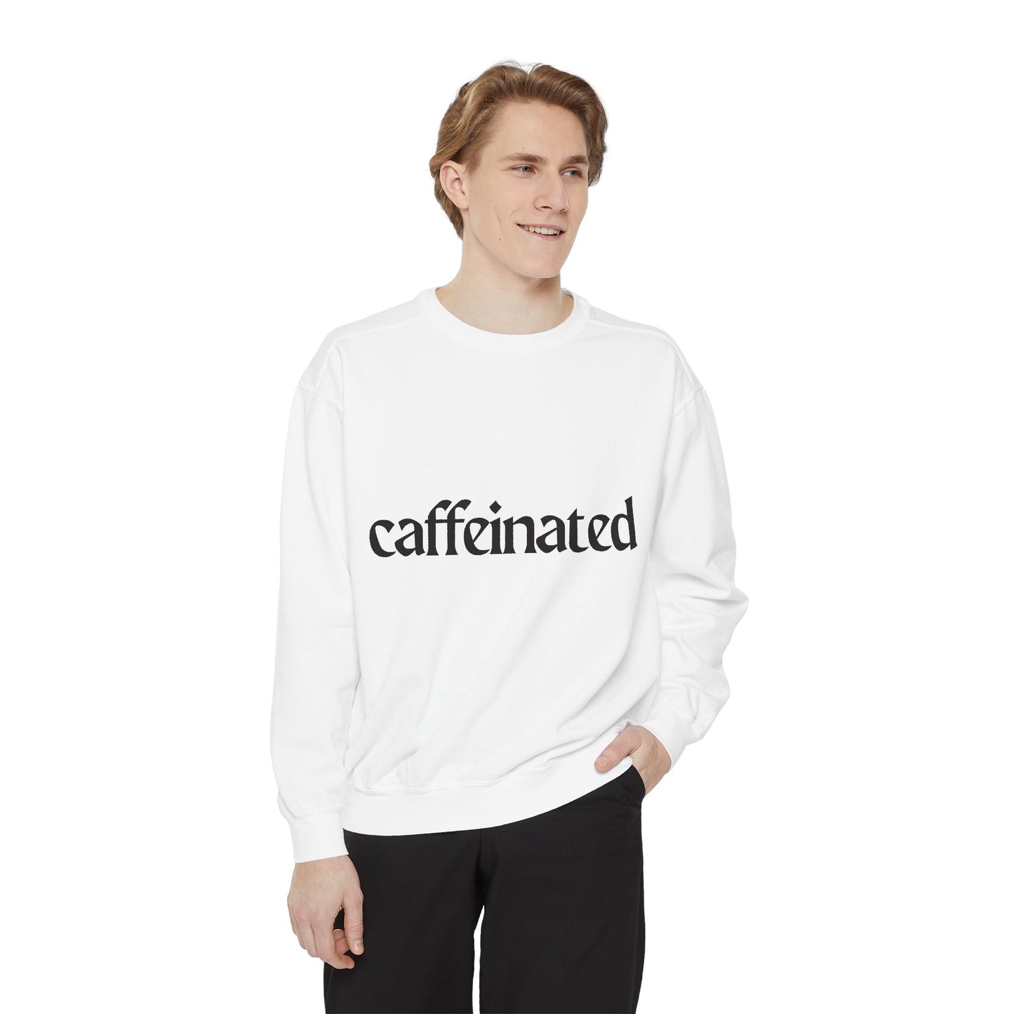 Caffeinated Unisex Garment-Dyed Sweatshirt | Cozy Coffee Lover Apparel, Perfect for Casual Outings, Gift for Coffee Enthusiasts, [...]