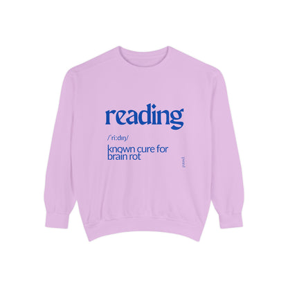 Cozy Reader Sweatshirt in blue, Reading Gift, Book Lover Apparel, Unisex Sweatshirt, Literary Fashion, Cozy Sweatshirt