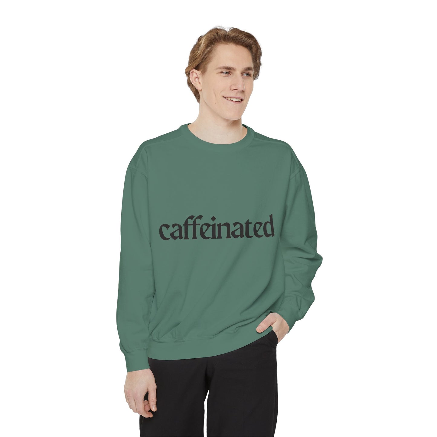 Caffeinated Unisex Garment-Dyed Sweatshirt | Cozy Coffee Lover Apparel, Perfect for Casual Outings, Gift for Coffee Enthusiasts, [...]