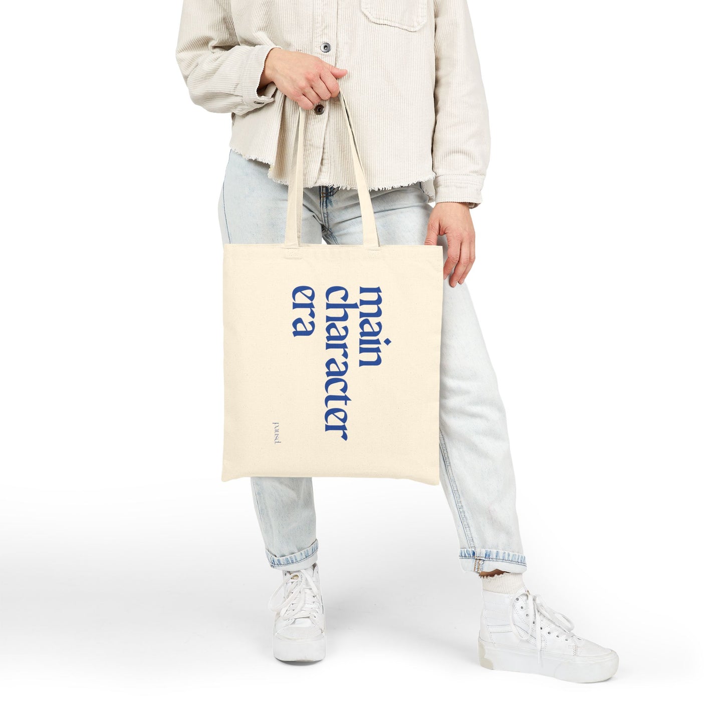 Main Character Era - Soft Hustle Tote Bag, Eco-Friendly Tote, Reusable Grocery Bag, Motivational Canvas Bag, Gift for Her, Everyday Carryall