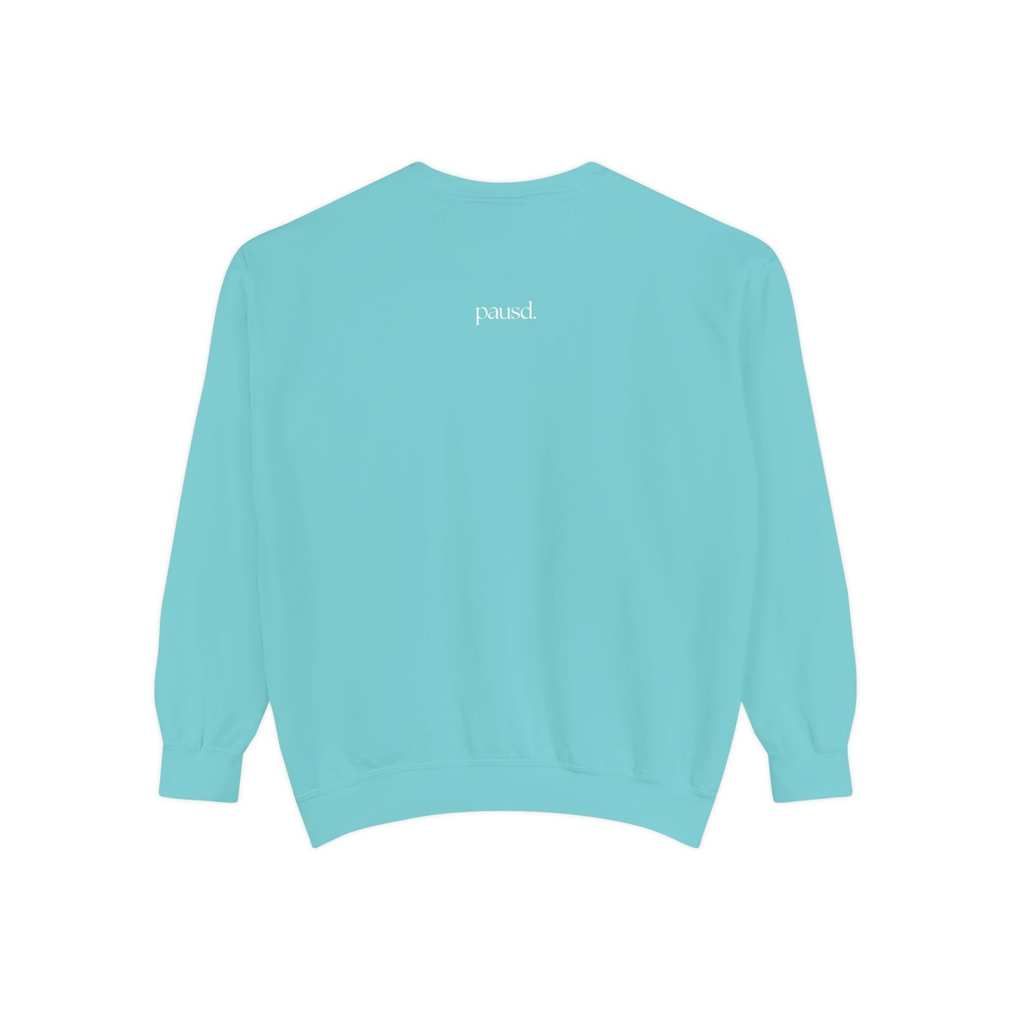 coffee and chaos in white | Unisex Garment-Dyed Sweatshirt