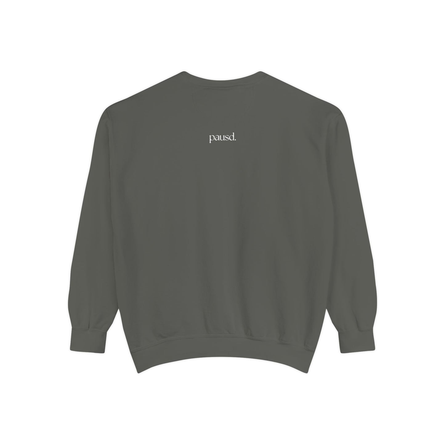 coffee and chaos in white | Unisex Garment-Dyed Sweatshirt