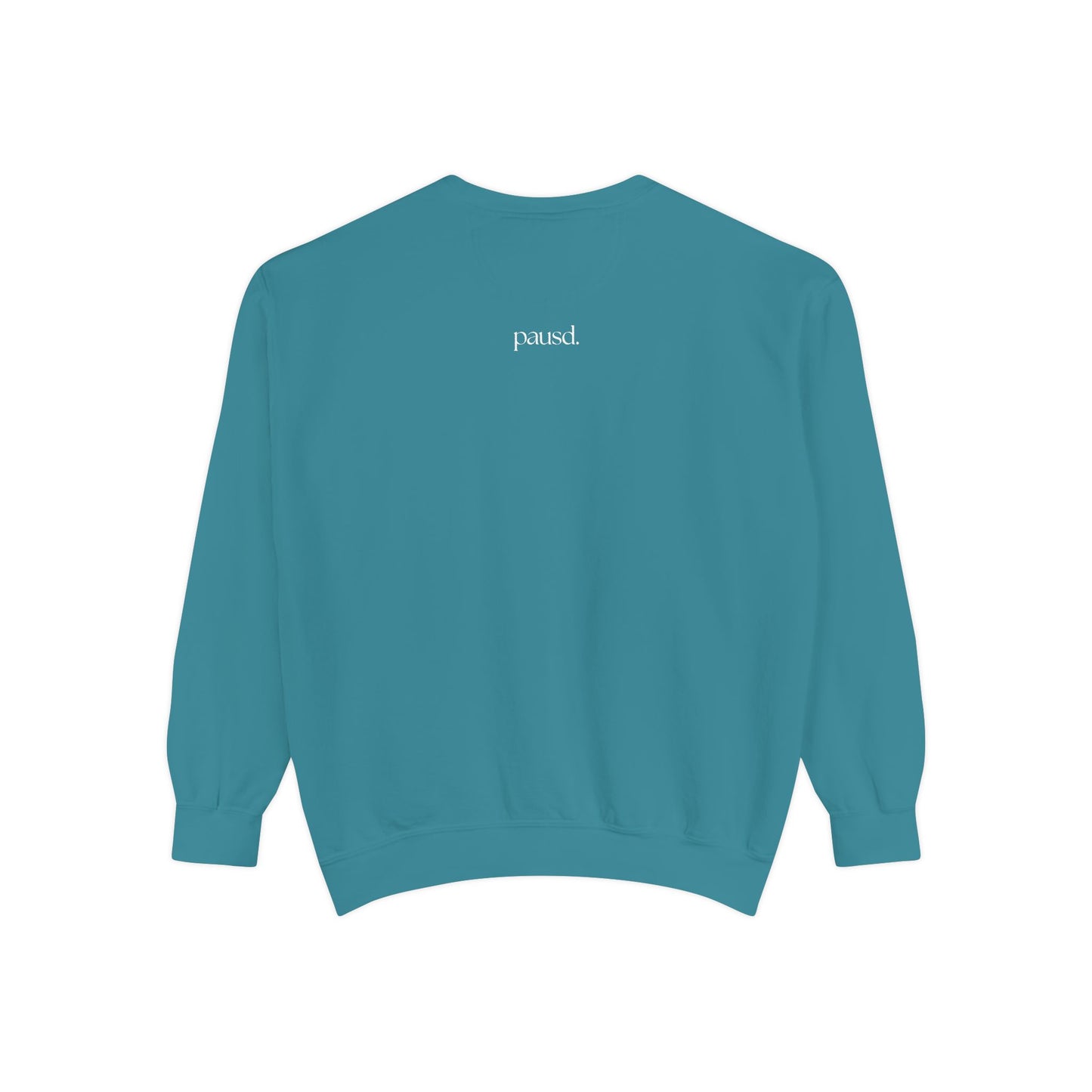coffee and chaos in white | Unisex Garment-Dyed Sweatshirt