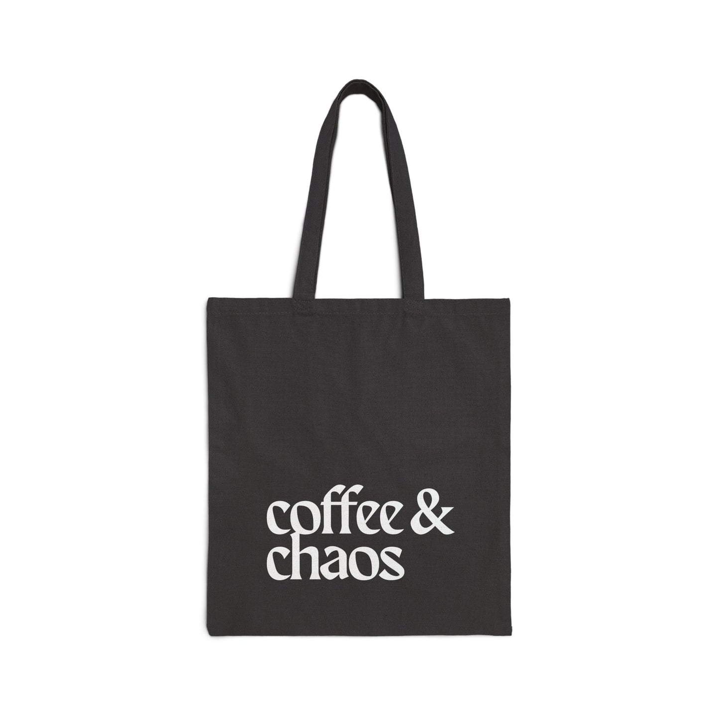 Coffee & Chaos Tote Bag, Minimalist Canvas Bag, Eco-Friendly Shopping Tote, Daily Use Handbag, Gift for Her