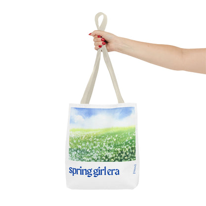 Spring Girl Era Tote Bag - Perfect for Nature Lovers, Eco-Friendly Shopping, Beach Days, or Gift Giving