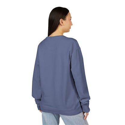 pausd Wellness Club in white Crewneck Sweatshirt | Unisex ComfortWash | Perfect for Self-Care Days, Casual Outfits, Gift for Friends