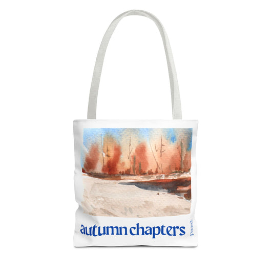 Autumn Chapters Tote Bag, Stylish Eco-Friendly Carryall, Fall Vibe Shopping Tote, Gift for Nature Lovers, Seasonal Market Bag