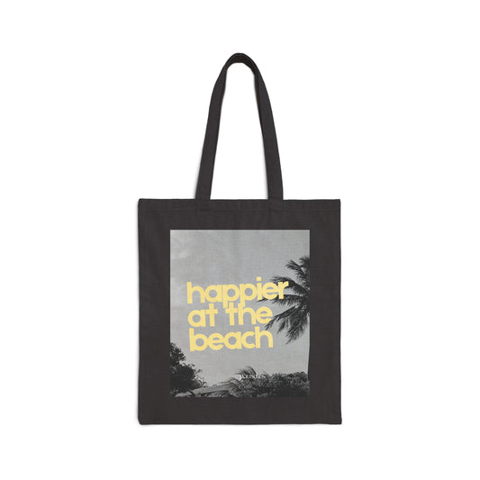 TRIO Collection | Beach Vibes Cotton Canvas Tote Bag, Eco-Friendly Shopping Bag, Reusable Grocery Tote, Beach Day Essentials, Gift for Her