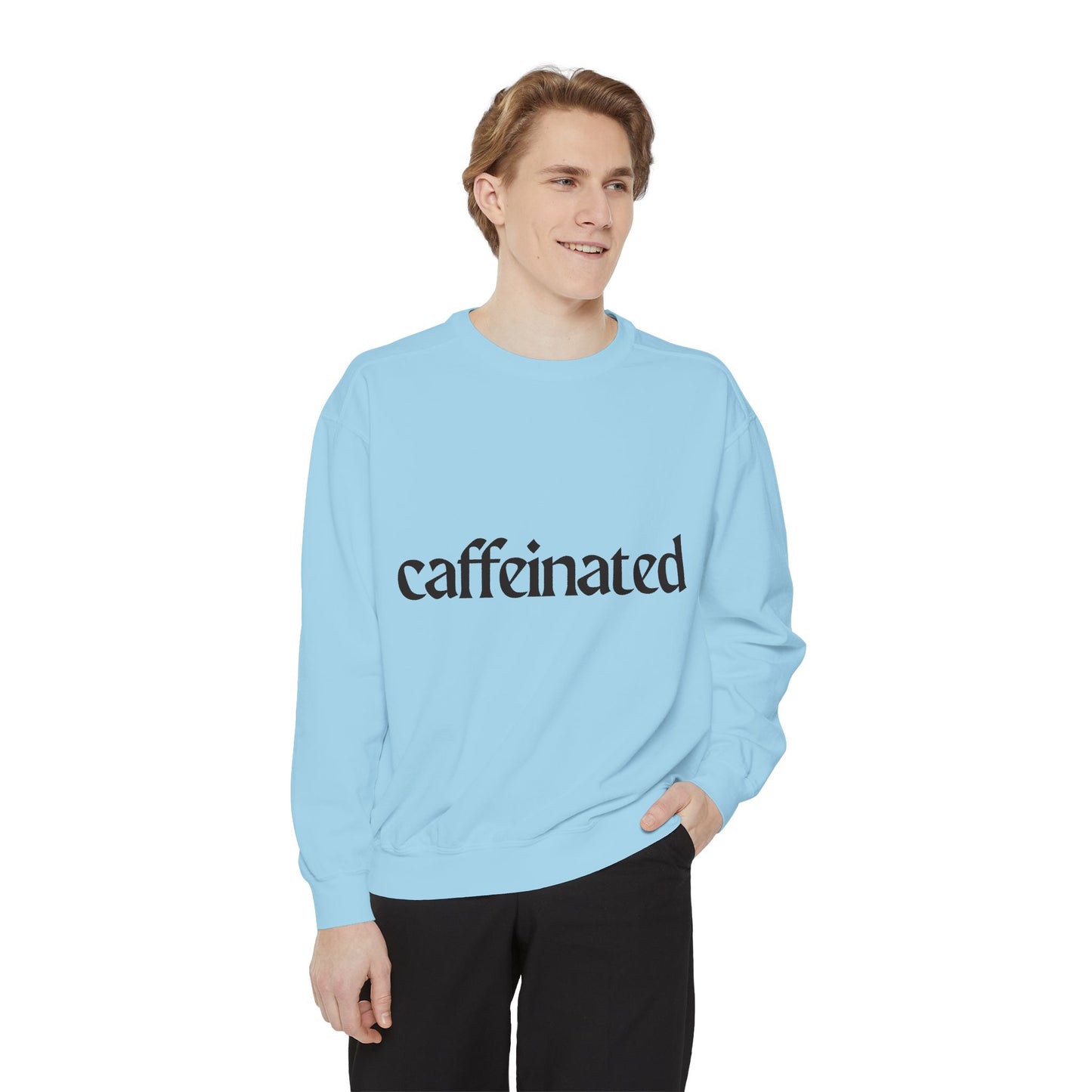 Caffeinated Unisex Garment-Dyed Sweatshirt | Cozy Coffee Lover Apparel, Perfect for Casual Outings, Gift for Coffee Enthusiasts, [...]