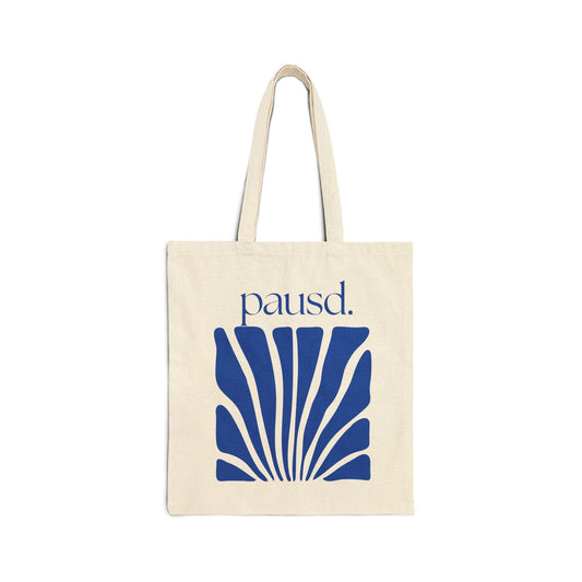Chic Mattisse inspired Cotton Canvas Tote Bag - "Paused" Design, Minimalist Grocery Bag, Eco-Friendly Beach Bag, Versatile Everyday Tote, Gift for Friends