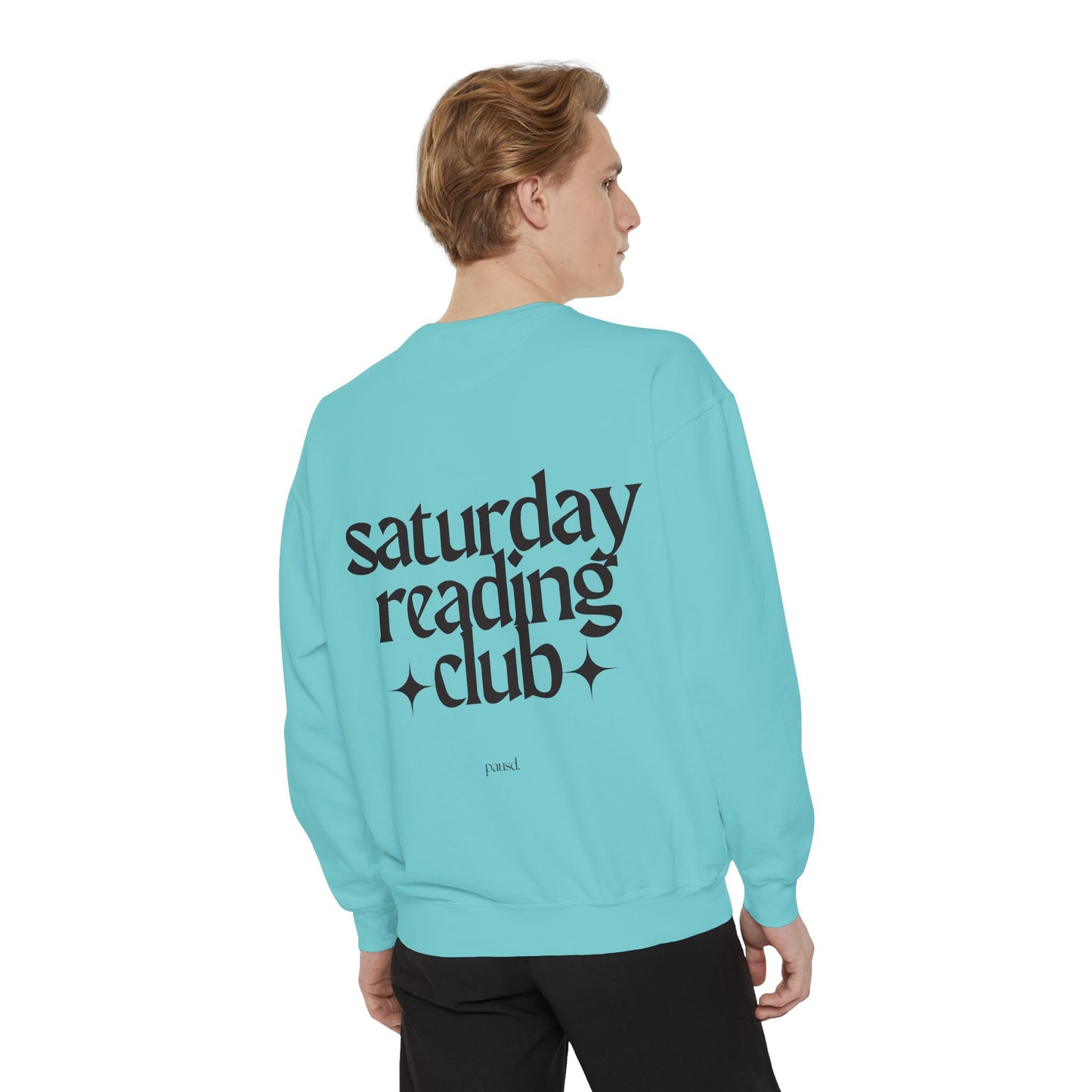 Saturday Reading Club Sweatshirt, Cozy Garment-Dyed Pullover for Book Lovers, Casual Wear, Perfect Gift for Readers, Literary Vibes