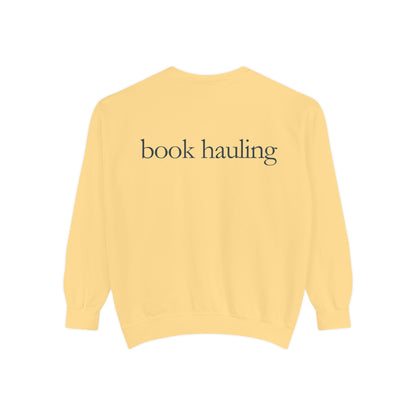 Cozy Book Hauling Sweatshirt | Unisex Fashion Sweatshirt, Gift for Book Lovers, Reading Sweatshirt, Literature Apparel, Casual Outfit