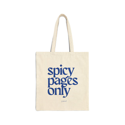 Spicy Pages Tote Bag | Book Lover's Cotton Canvas Bag | Eco-Friendly Grocery Bag, Literary Gift, Reading Tote, Beach Bag