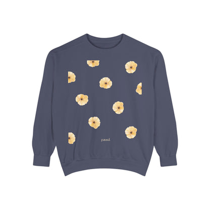 Floral Unisex Sweatshirt Yellow | Cozy Spring Style, Casual Fashion, Gift for Her, Trendy Layering, Perfect for Chill Days
