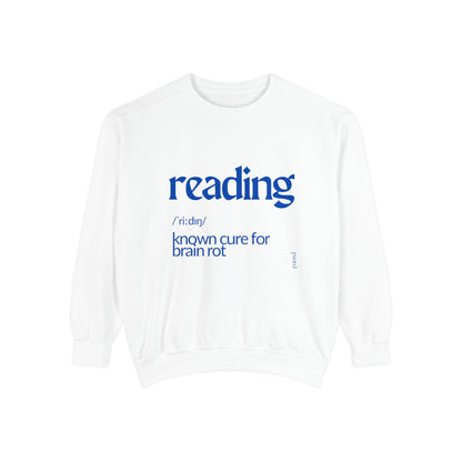 Cozy Reader Sweatshirt in blue, Reading Gift, Book Lover Apparel, Unisex Sweatshirt, Literary Fashion, Cozy Sweatshirt