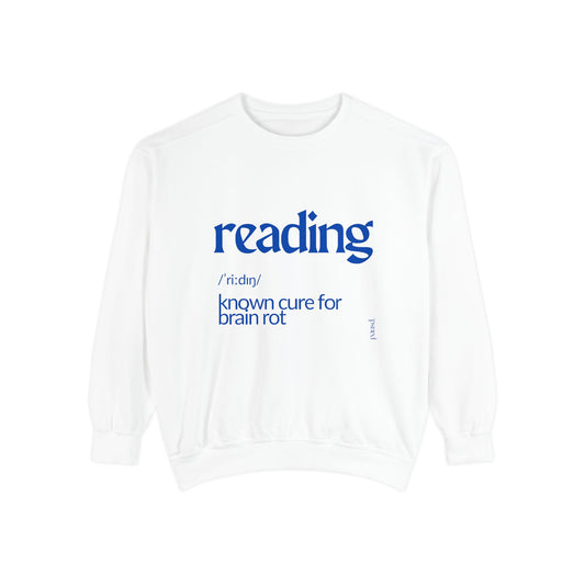 Cozy Reader Sweatshirt in blue, Reading Gift, Book Lover Apparel, Unisex Sweatshirt, Literary Fashion, Cozy Sweatshirt