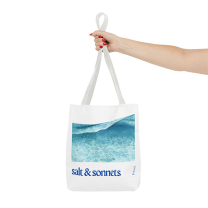 Salt and Sonnets Tote Bag - Perfect for Nature Lovers, Eco-Friendly Shopping, Beach Days, or Gift Giving
