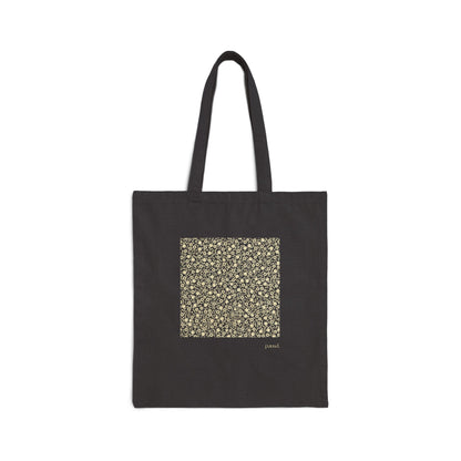 Stylish Cotton Canvas Tote Bag with Floral Print, Eco-Friendly Tote, Reusable Shopping Bag, Gift for Her, Beach Bag, Everyday Use