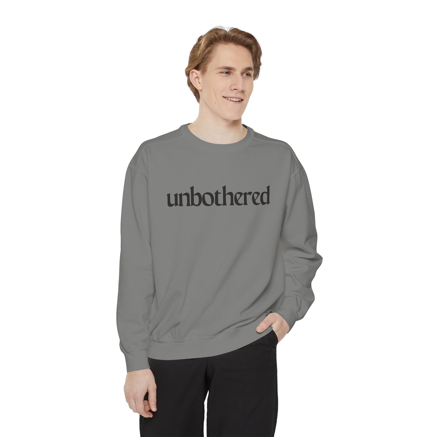 Unisex Garment-Dyed Sweatshirt - 'Unbothered' | Cozy Relaxation Apparel | Gift for Him & Her | Casual Wear for All Occasions, [...]