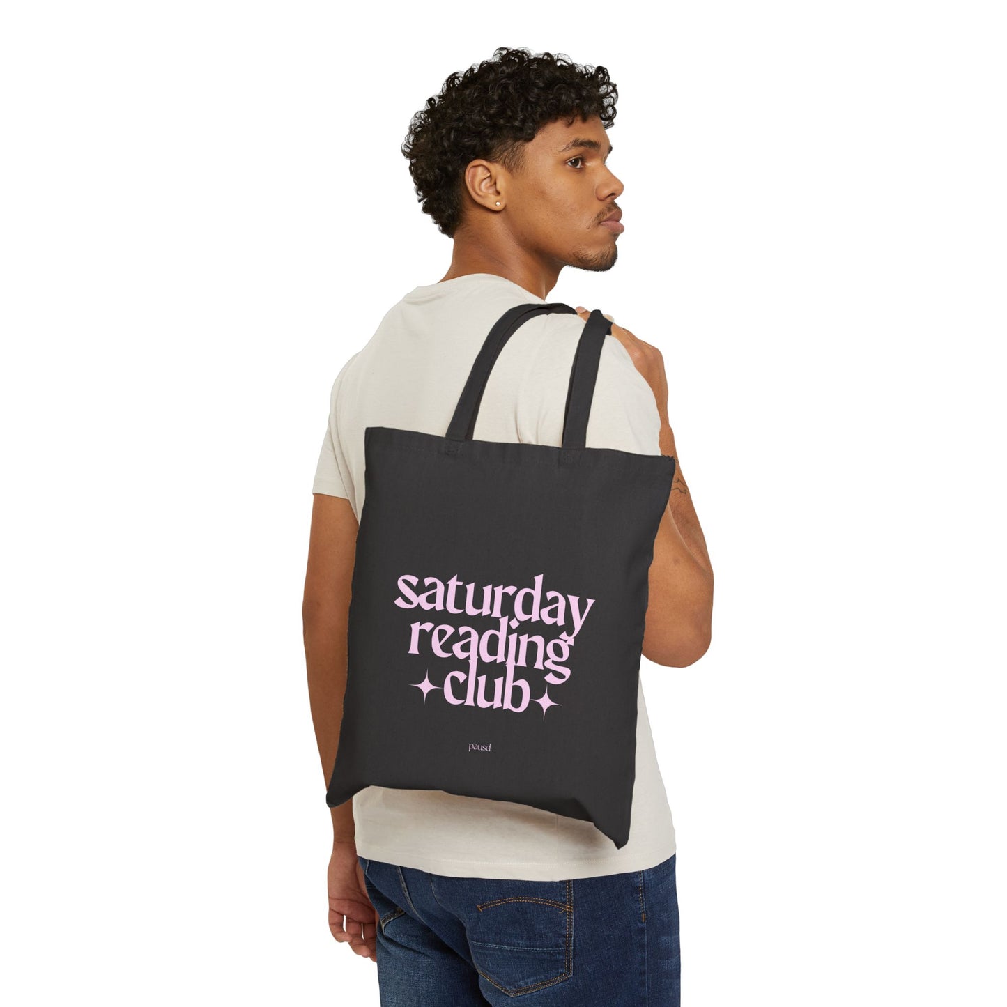 Saturday Reading Club Tote Bag, Cute Tote for Book Lovers, Canvas Shopping Bag, Gift for Readers, Eco-Friendly Tote