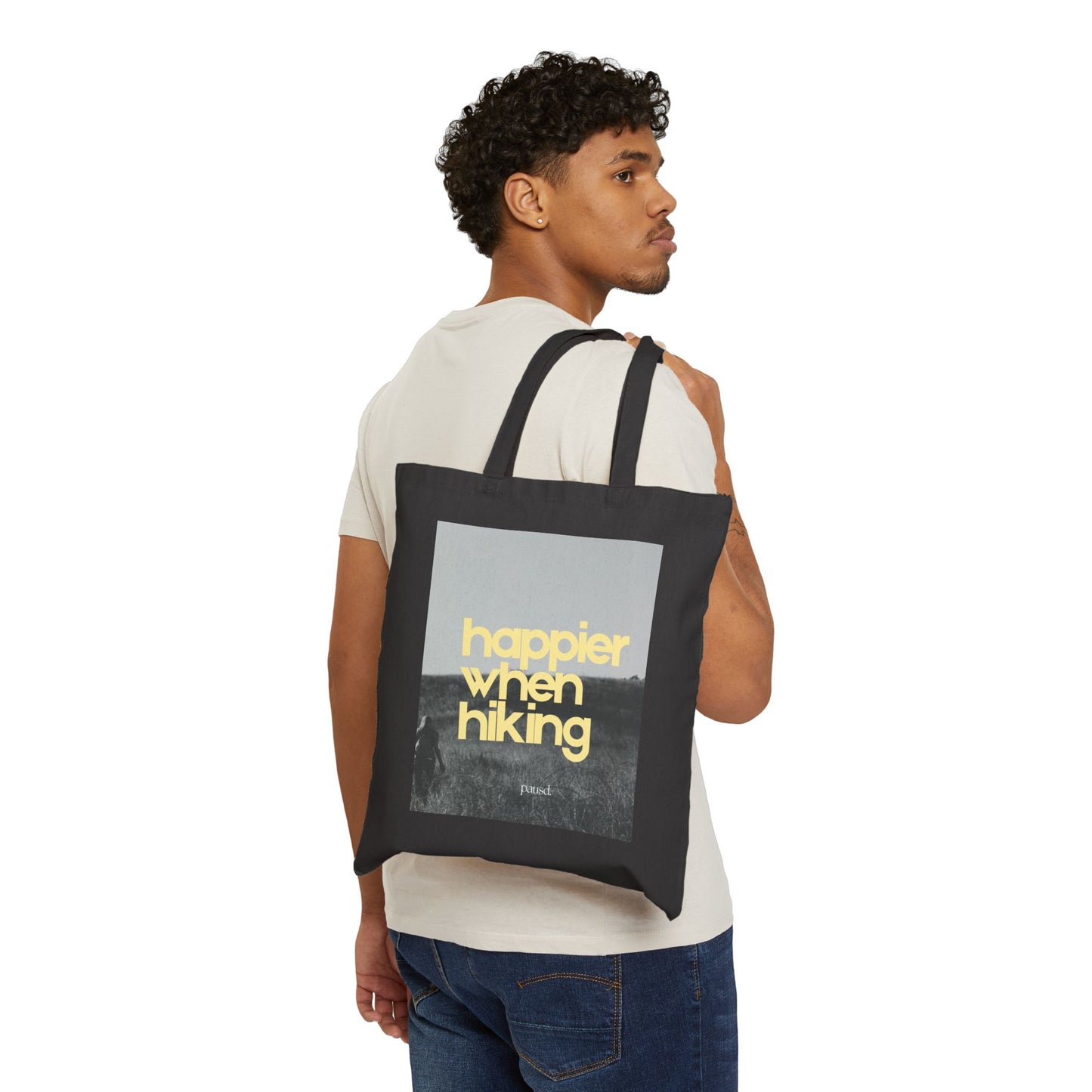 TRIO Collection | Hiking Enthusiast Cotton Canvas Tote Bag | Eco-Friendly Shopping Tote, Beach Bag, Gym Bag, Gift for Nature Lovers, Outdoor Adventure