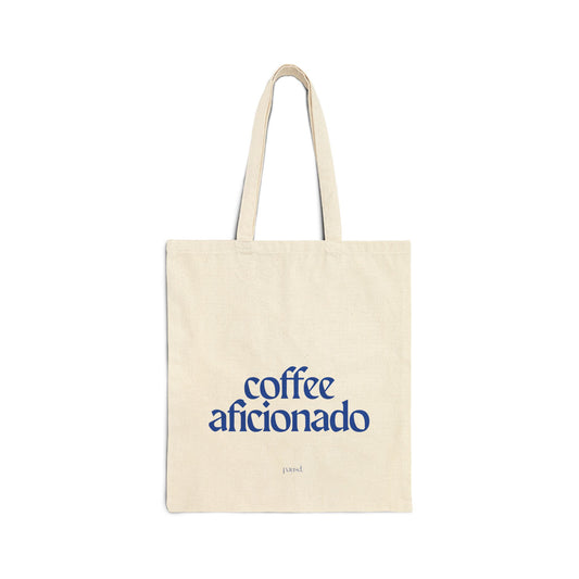 Coffee Aficionado Tote Bag | Eco-Friendly Cotton Shopping Bag | Gift for Coffee Lovers, Reusable Grocery Tote, Trendy Everyday Bag