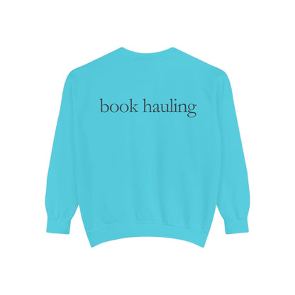 Cozy Book Hauling Sweatshirt | Unisex Fashion Sweatshirt, Gift for Book Lovers, Reading Sweatshirt, Literature Apparel, Casual Outfit